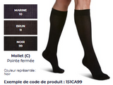 Bas de compression 20-30mmhg Sigvaris 220 cotton sea island femme (mollet)